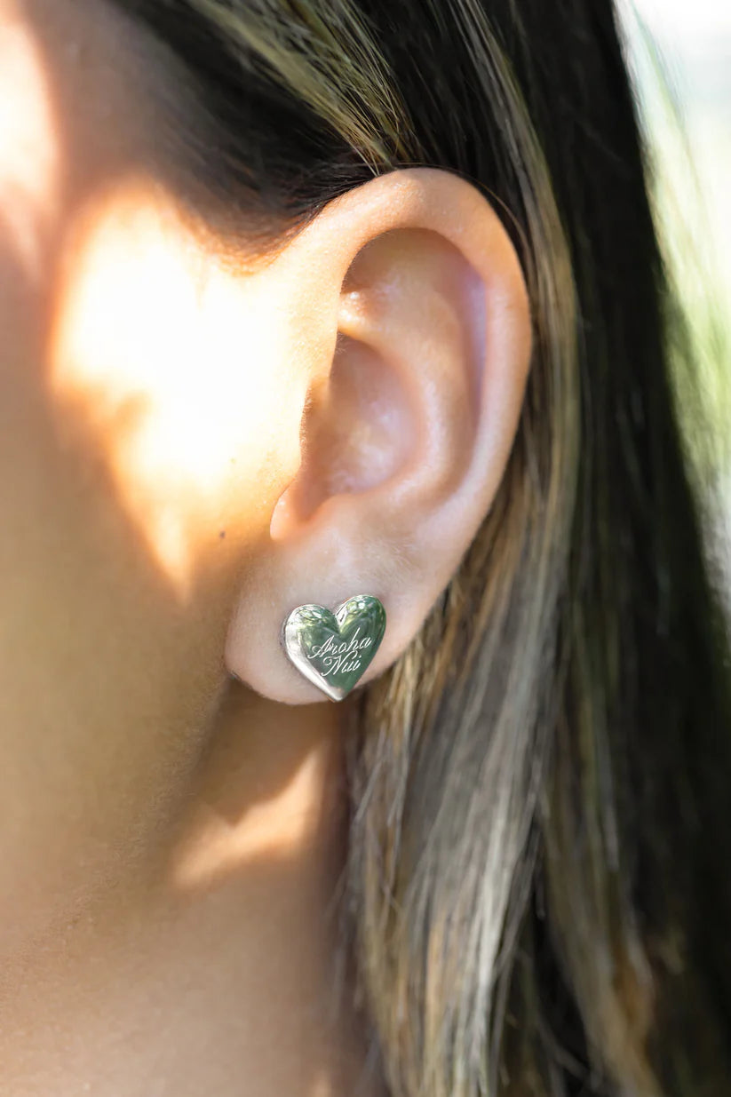 Aroha Nui Studs - Silver