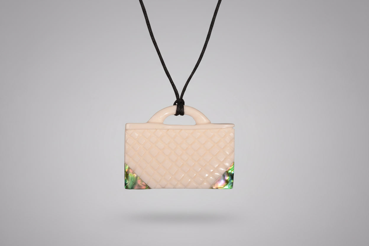 Bone Kete Pendant with Paua