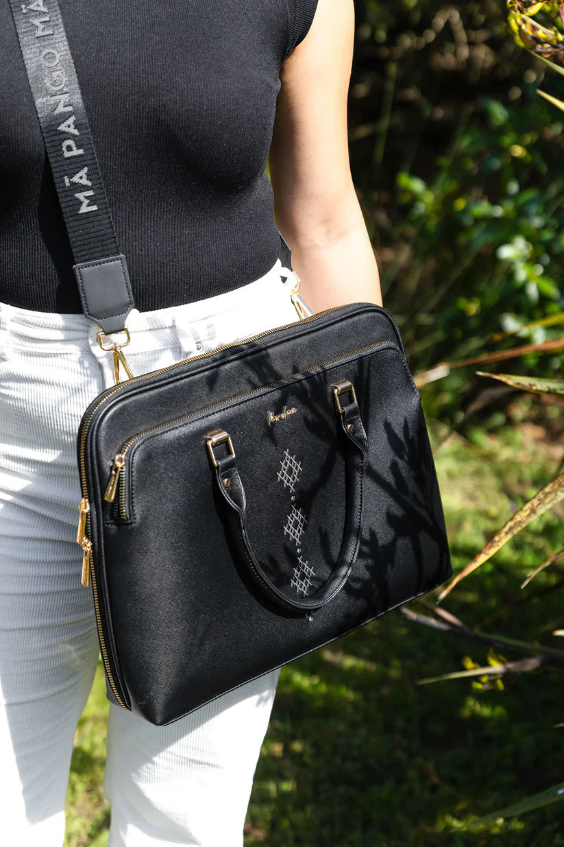 Puawai Laptop Bag - Pāngo Black