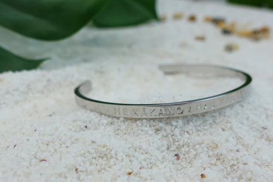 Cuff Bracelet - He Kākano Ahau Silver