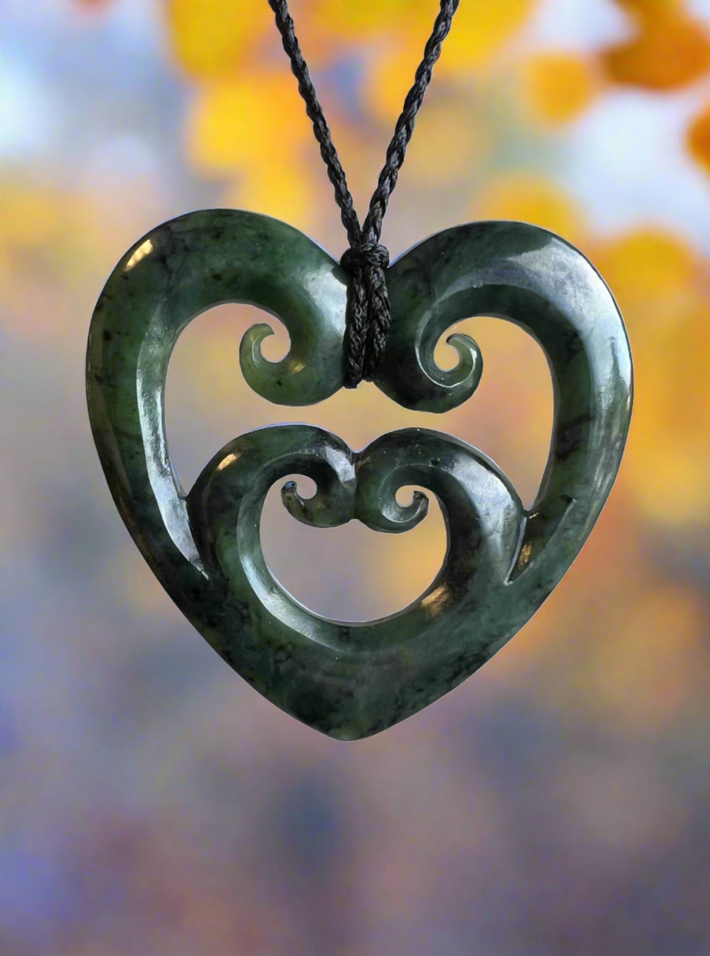 Heart four koru - Jade
