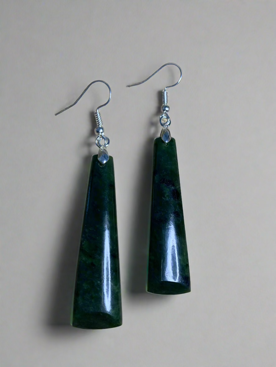 Greenstone Toki Earrings - 45mm