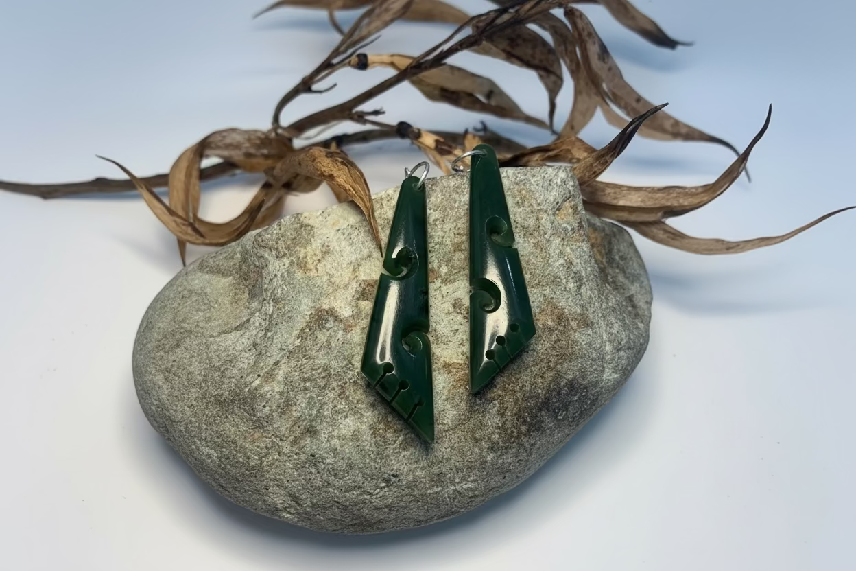Jade Earrings - Koru