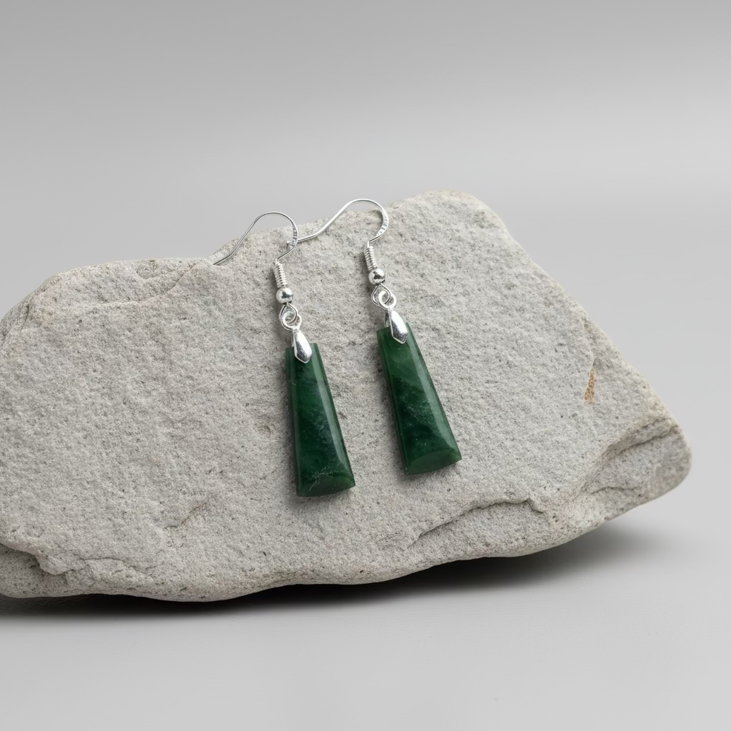 Jade Toki Earrings - 23mm
