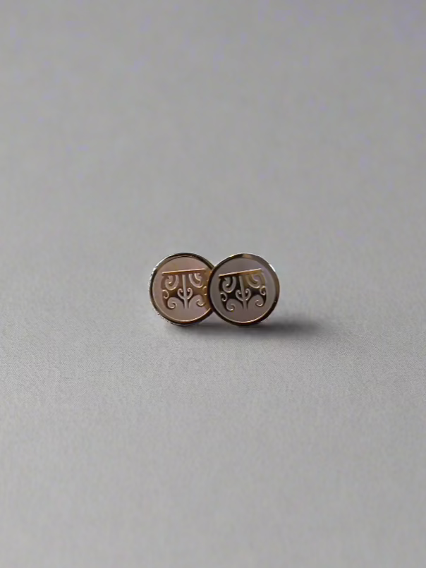 Moko Kauae Studs - Rose Gold