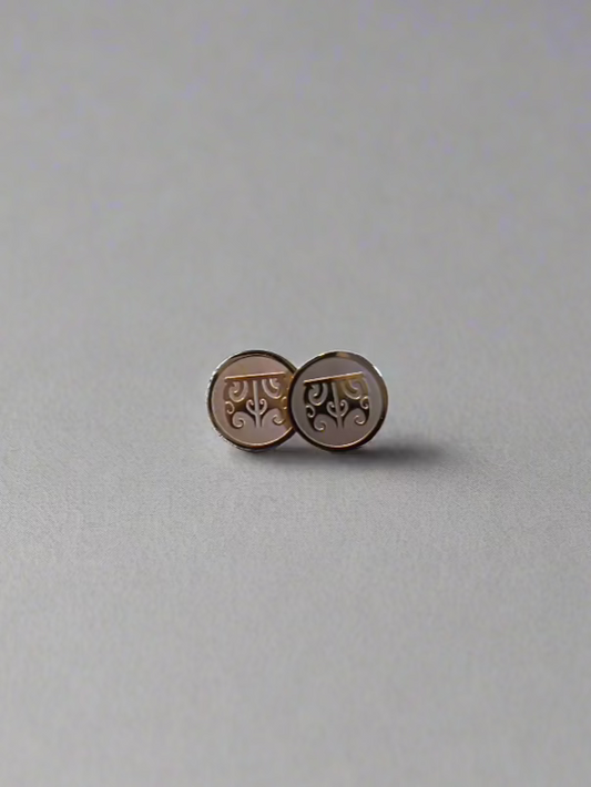 Moko Kauae Studs - Rose Gold