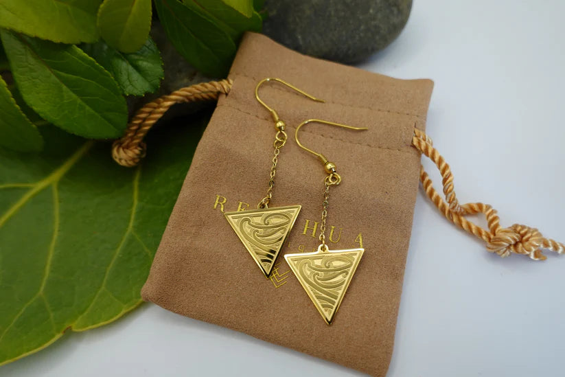 Tapatoru drop earrings - Gold