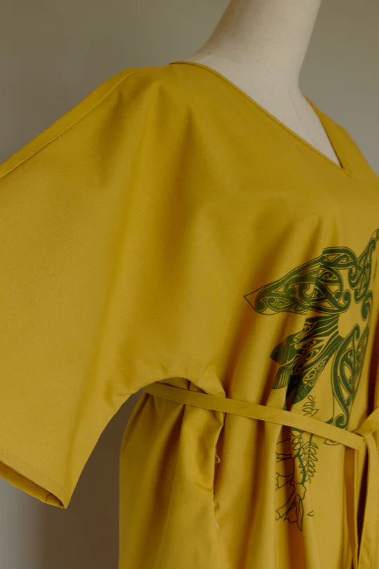Tūi Kimono dress - Mustard