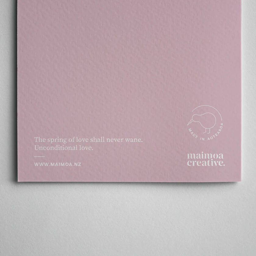 E kore te puna aroha e mimiti - Card