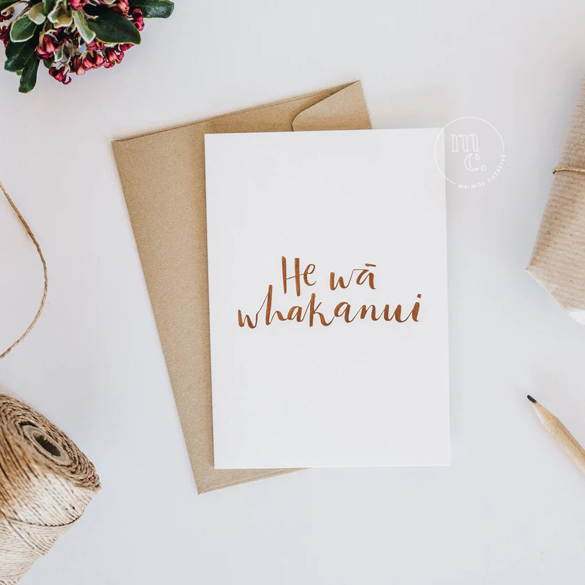 He wā whakanui - Card