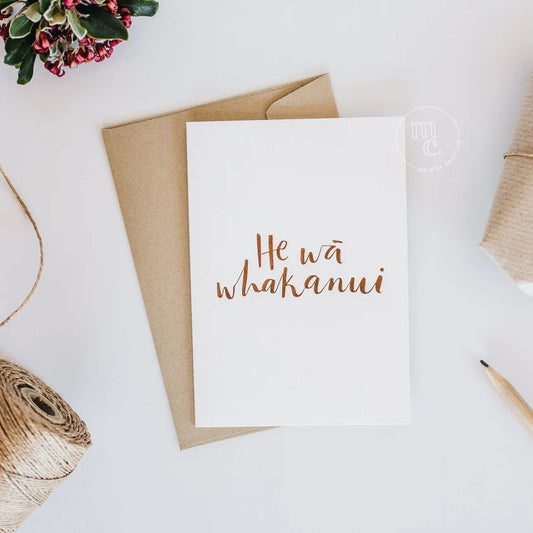 He wā whakanui - Card