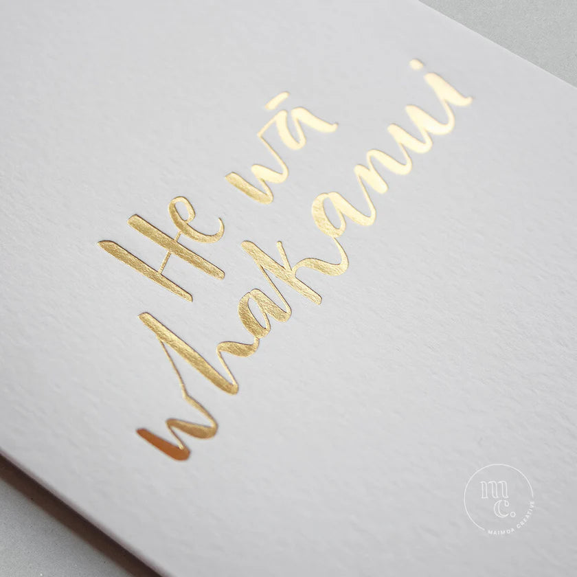 He wā whakanui - Card