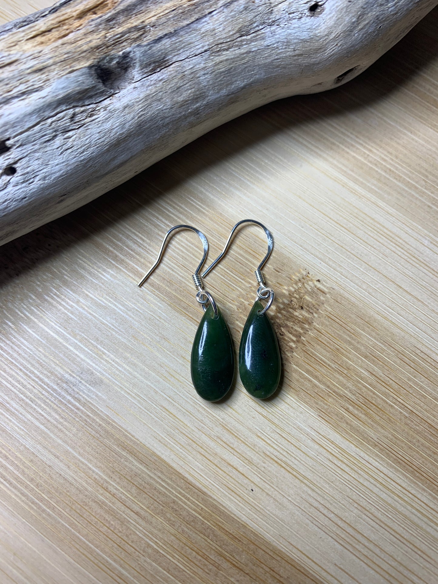 Jade drop earrings