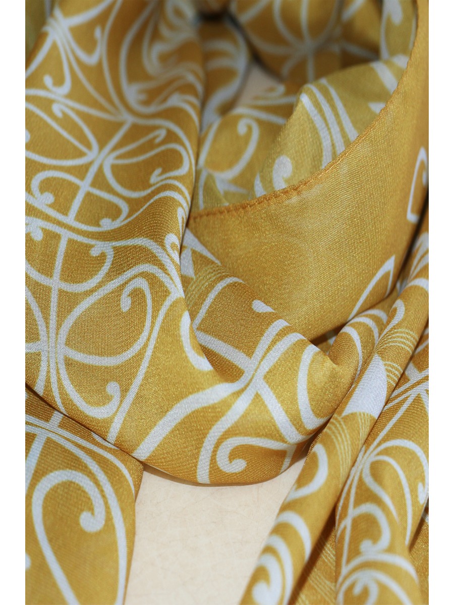 Scarf - Putiputi Gold & White