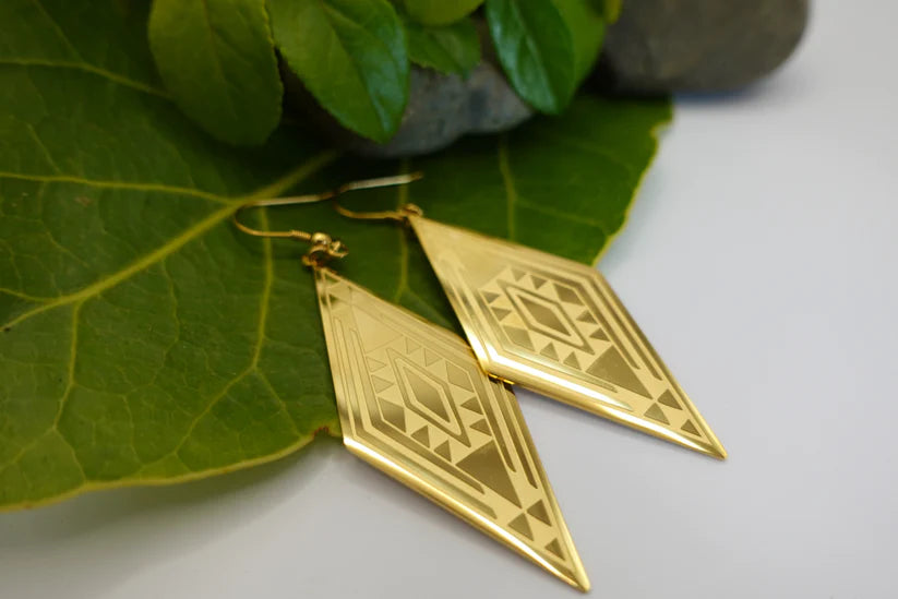 Whatu Earrings - Gold