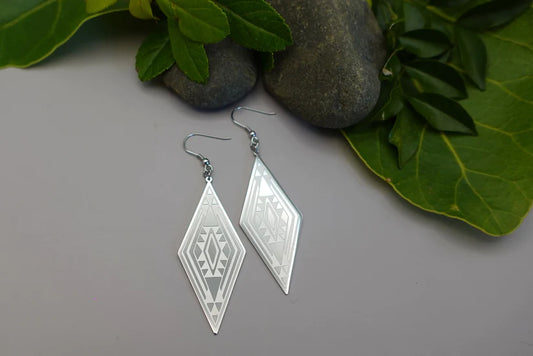 Whatu Earrings - Silver