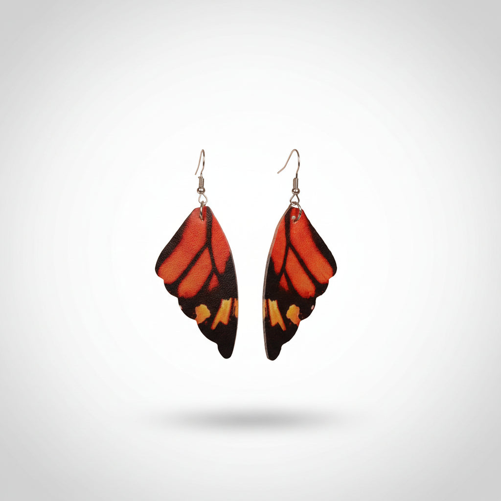 Butterfly Earrings - Orange