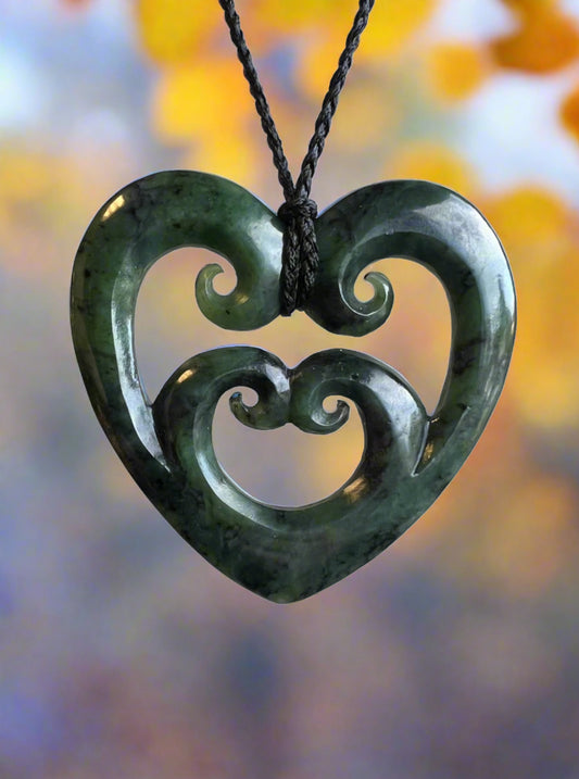 Heart four koru - Jade