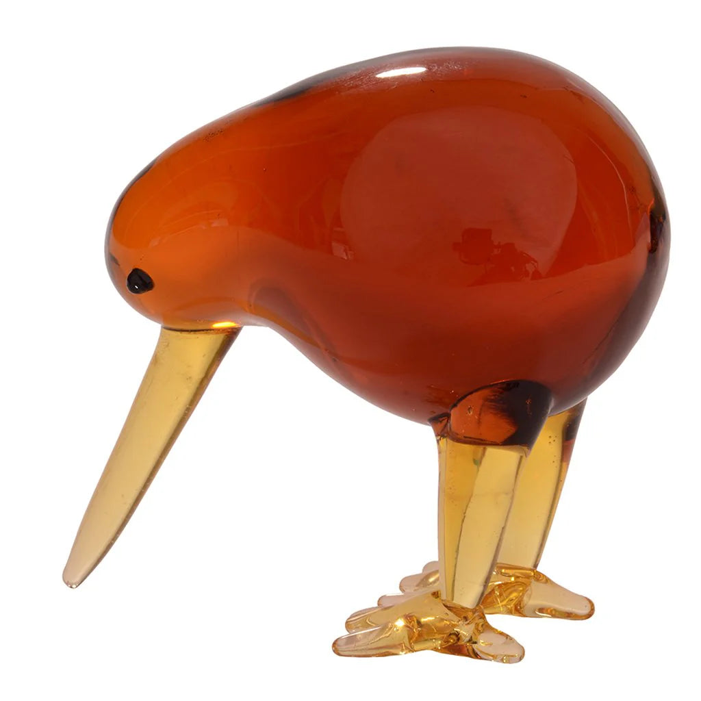 Brown Glass Kiwi Ornament