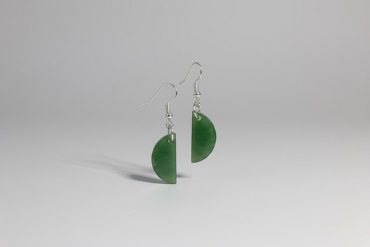 Jade Earrings - Half round