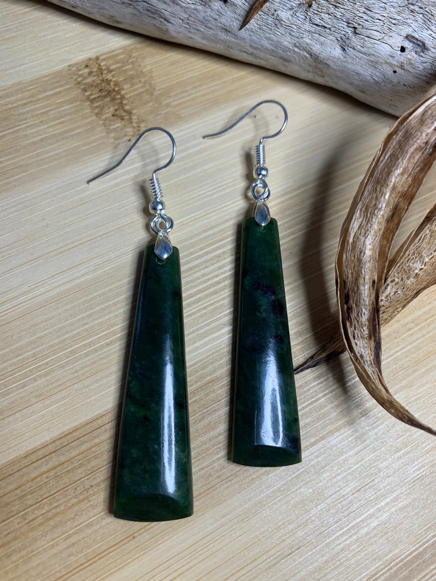 Greenstone Toki Earrings - 45mm