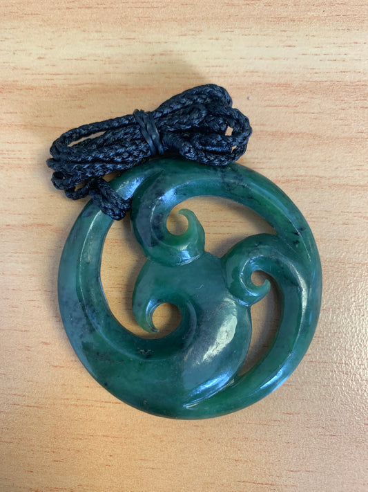 Jade Triple Koru pendant