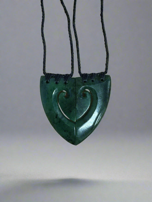 Two Koru Heart Pendants