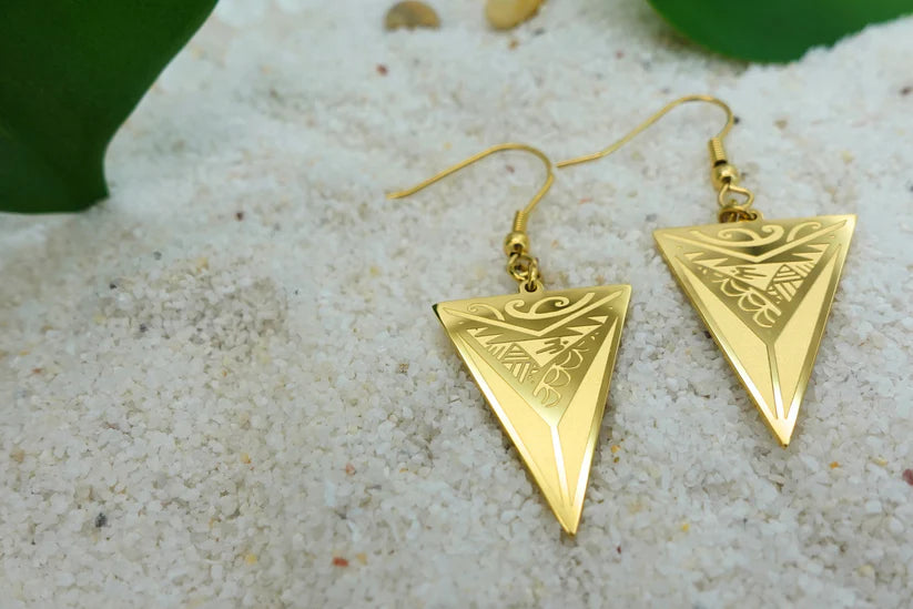 Matau Earrings - Gold