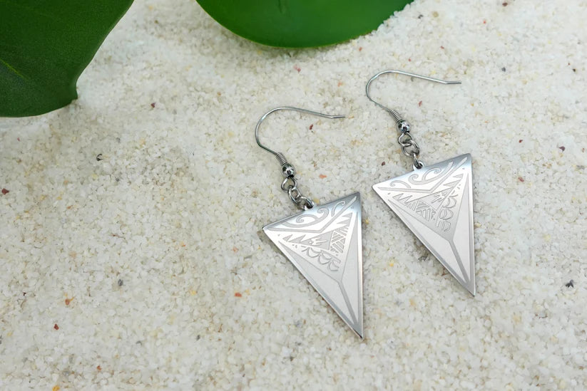 Matau Earrings - Silver