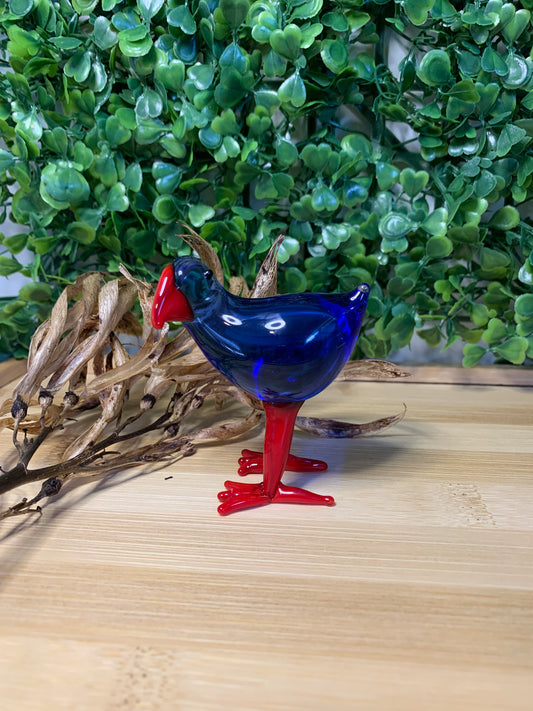 Glass pukeko ornament