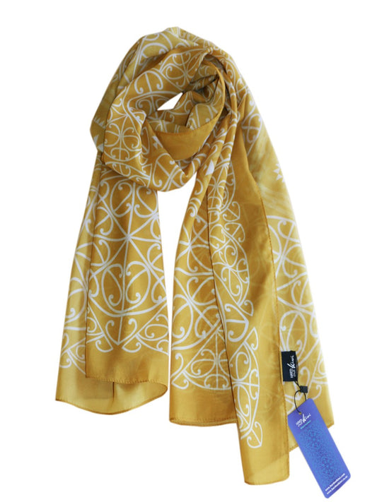 Scarf - Putiputi Gold & White